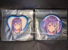 学マス　月村手毬　缶バッジ2種