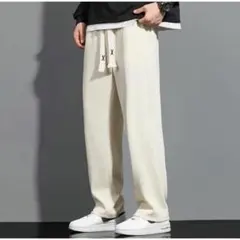 レディース XLサイズ白 コーデュロイ スウェット パンツ 裏起手
