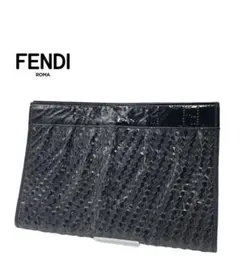 フェンディ　クラッチバッグ　バッグ　ブラック　ブランド　お洒落　メンズ　ズッカ