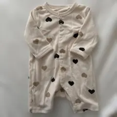 西松屋　ハート柄ロンパース 50~60cm 新生児