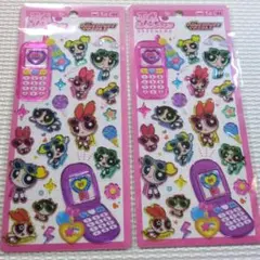 【正規品】パワーパフガールズ 平成はっぴーフォン ステッカー 2枚セット