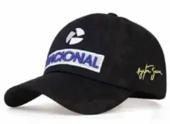 オラフ様専用『アイルトンセナ　サイン刺繍入　NACIONAL 黒』新品