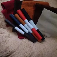 レザーハギレ4枚セットと合皮ハギレ5枚まとめ売り