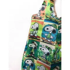 スヌーピー SNOOPY グリーン系 トートバッグ お洒落なデザイン ☆★