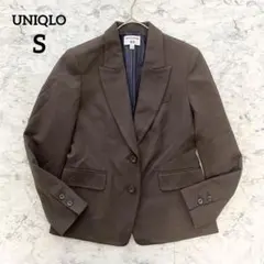 ユニクロ×イネス♡ウールブレンドテーラードジャケット ブラウン S オフィス通勤