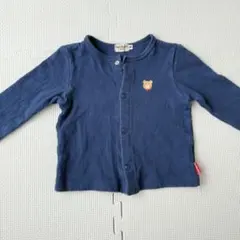 ミキハウス・ホットビスケッツ ネイビー カーディガン M 90