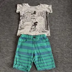 F.O.KIDS ミッキーマウス Tシャツとショートパンツ セット