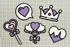 デコうちわ パーツ 5点セット 紫