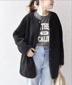 シップスノーカラーコート　ships ブラック