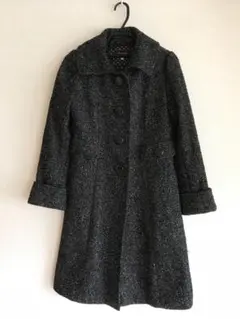 ロングコートブラック ツイード 2way ジャスグリッティー