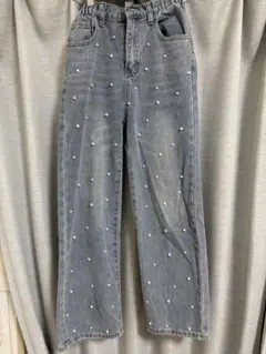 SHEIN　パールデニム　11Y