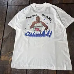 デットストック　古着90s チャールズ・バークレー　NBA Tシャツ 白　L
