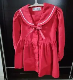 ELLE セーラー襟 ワンピース レッド