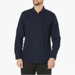 フランネルシャツ 2ポケット スリムフィット 長袖 メンズ