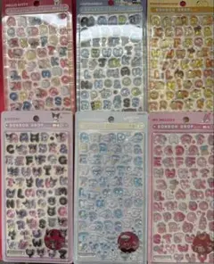 【正規品】ボンボンドロップシール サンリオもじ6点セット