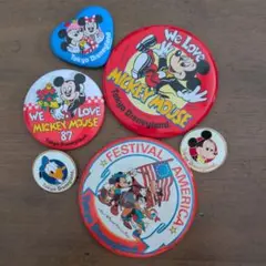 東京ディズニーランド 缶バッジ セット レトロのサムネイル