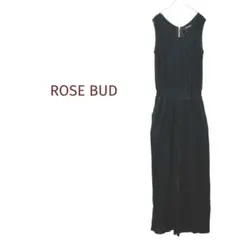 ROSE BUD ローズバッド　ブラックノースリーブ　オールインワンサロペット