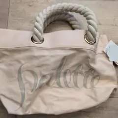 ジェラートピケ　ピンクベージュ キャンバス ハンドバッグ　新品タグ付き