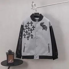 クロスモチーフ刺繍 スタジアムジャケット