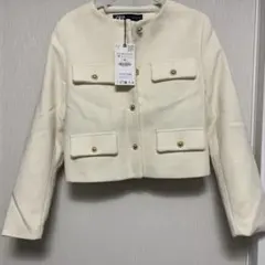 zara ノーカラージャケット