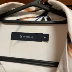 RAGEBLUE 白地の花柄シャツ