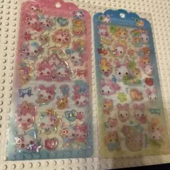 ドロップジェリーシール 2枚セット　フワフワらびちゃん　まじかるみゅーちゃん