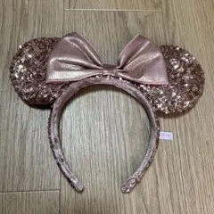 東京ディズニーリゾート ミニーマウスカチューシャ　キラキラ　スパンコール　美品