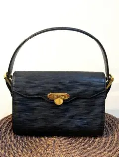 pelle borsaペレボルサ　ブラックレザー2wayハンドバッグ　美品