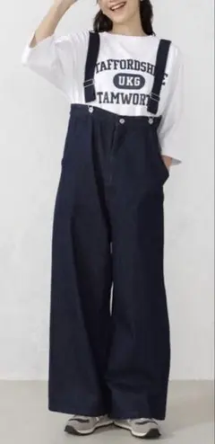 着用2回！ FOUND GOOD デニムサロペット M ネイビー オーバーオール
