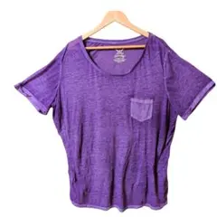 Tシャツ【3XL】✨️Faded Glory フロントポケット パープル