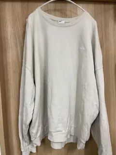 ナイキ　NIKE スウェットシャツ　XXL オフホワイト　ベージュ　オーバー