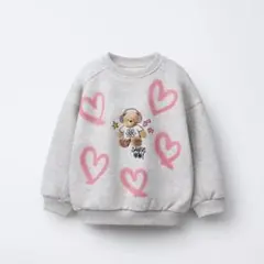 zara ザラキッズ　くま　クマ　ハート　トレーナー　スウェット　104