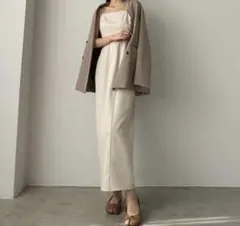 【新品未使用】Louere Mサイズ　バックデザインIラインキャミワンピース