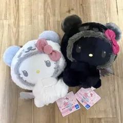 パンダ ハローキティ こあくま×てんしBIGぬいぐるみ 全2種コンプリートセット