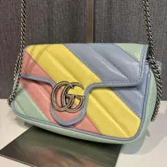 상태좋음 GUCCI GGマーモント マルチカラー ショルダーバッグ