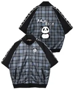 パンディエスタ チェックでPUNKなパンダジャージ 黒 半袖 PANDIESTA