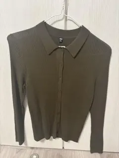 【UNIQLO・新品未使用タグ付き】リブポロカーディガン　XL