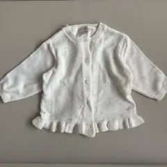 プティマイン　コットンニットカーディガン　アイボリー