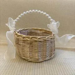 パールハンドルのバスケット