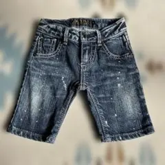 新品 FTH ❤️ペイントデニム 膝丈 M 90 デニムアンドダンガリー