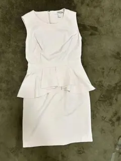 FOREVER21 ペプラム ノースリーブ ペールピンクワンピース Sのサムネイル