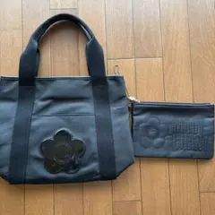 MARY QUANT ／ブラックトートバッグ ポーチ付き