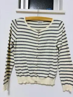 Anatelier アナトリエ ストライプ カーディガン 38 リボン