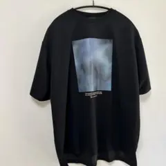 シルクタッチポンチ アブストラクトプリン NAME MAGIC 黒 Tシャツ M