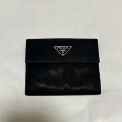 PRADA プラダ テスートナイロン サフィアーノ 二つ折り財布 黒 ロゴ 67