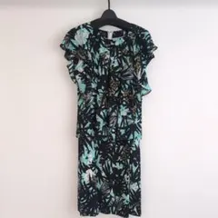 ungaro ボタニカル柄 フリル ノースリーブワンピースのサムネイル