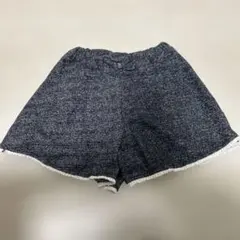 ダークグレー フリル付きキュロット　120