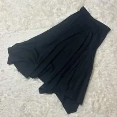 プルーヴ 【美シルエット】アシンメトリー イレギュラー スカート ブラック 38