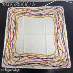 未使用 Burberrys ハンカチ 50cm ベルト柄 オールド オークション