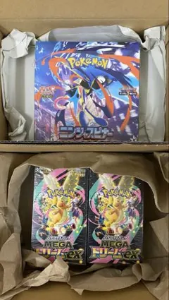 ポケモンカード　ハイクラスパックMEGAドリームex２つ&ニンジャスピナー1つ